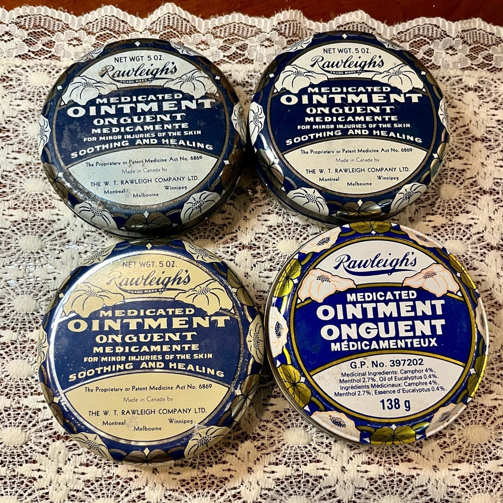 Vintage Rawleigh’s Ointment Tins (Empty)